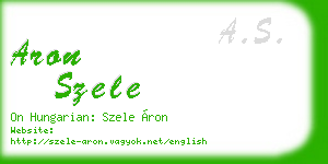 aron szele business card